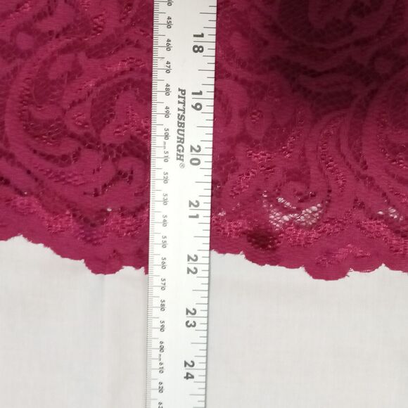 Garnet Hill Women's size 4 Raspberry Color Lace Pencil Skirt Wine Red - CUTE! - Picture 5 of 9